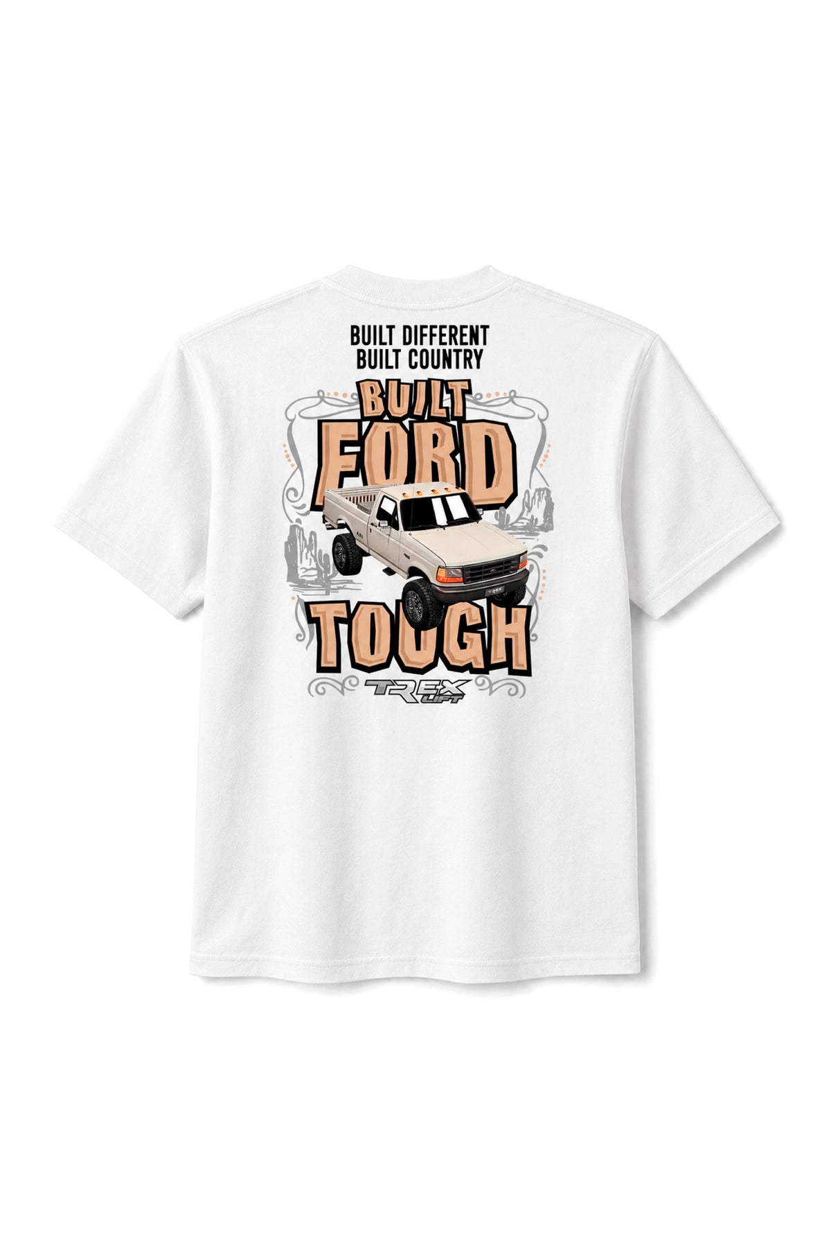 Camiseta T-Rex Lift F1000 Tempestade branca adulto vista de costas