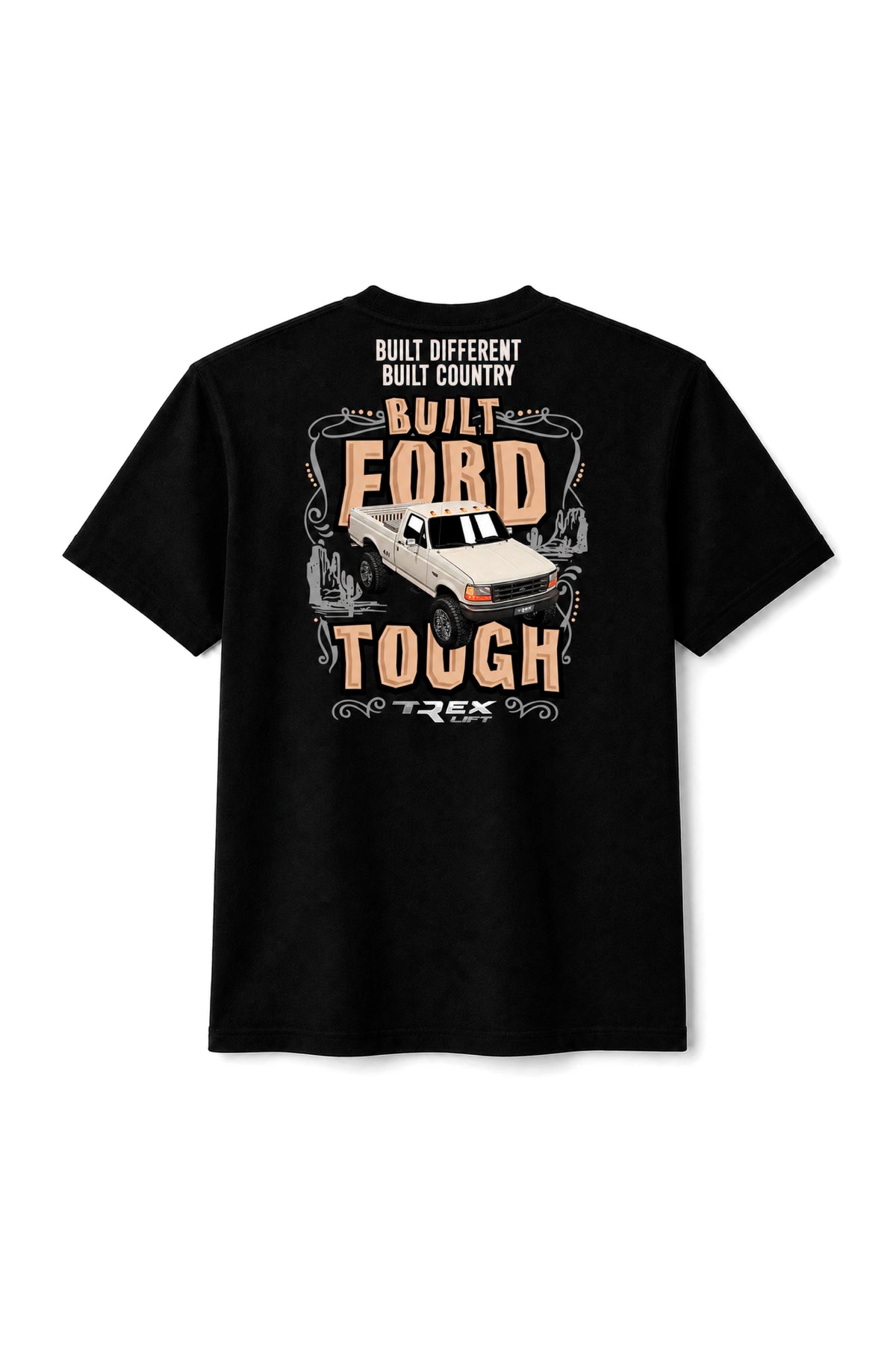 Camiseta T-Rex Lift F1000 Tempestade preta adulto vista de costas