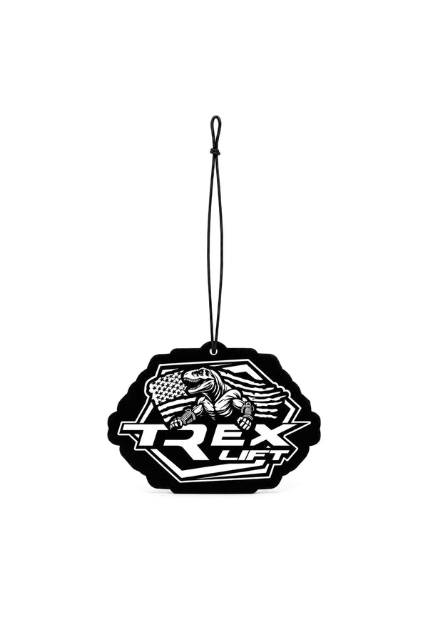 Aromatizante Veicular T-Rex Lift preto visto de frente