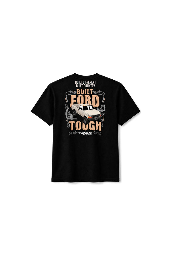 Camiseta T-Rex Lift F1000 Tempestade preta infantil vista de costas