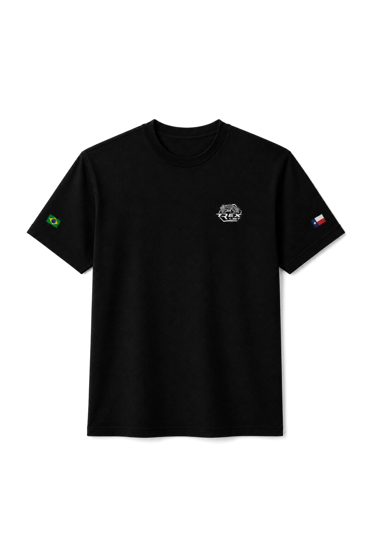 Vista frontal da Camiseta T-Rex Lift Ram Boiadeira preta adulto