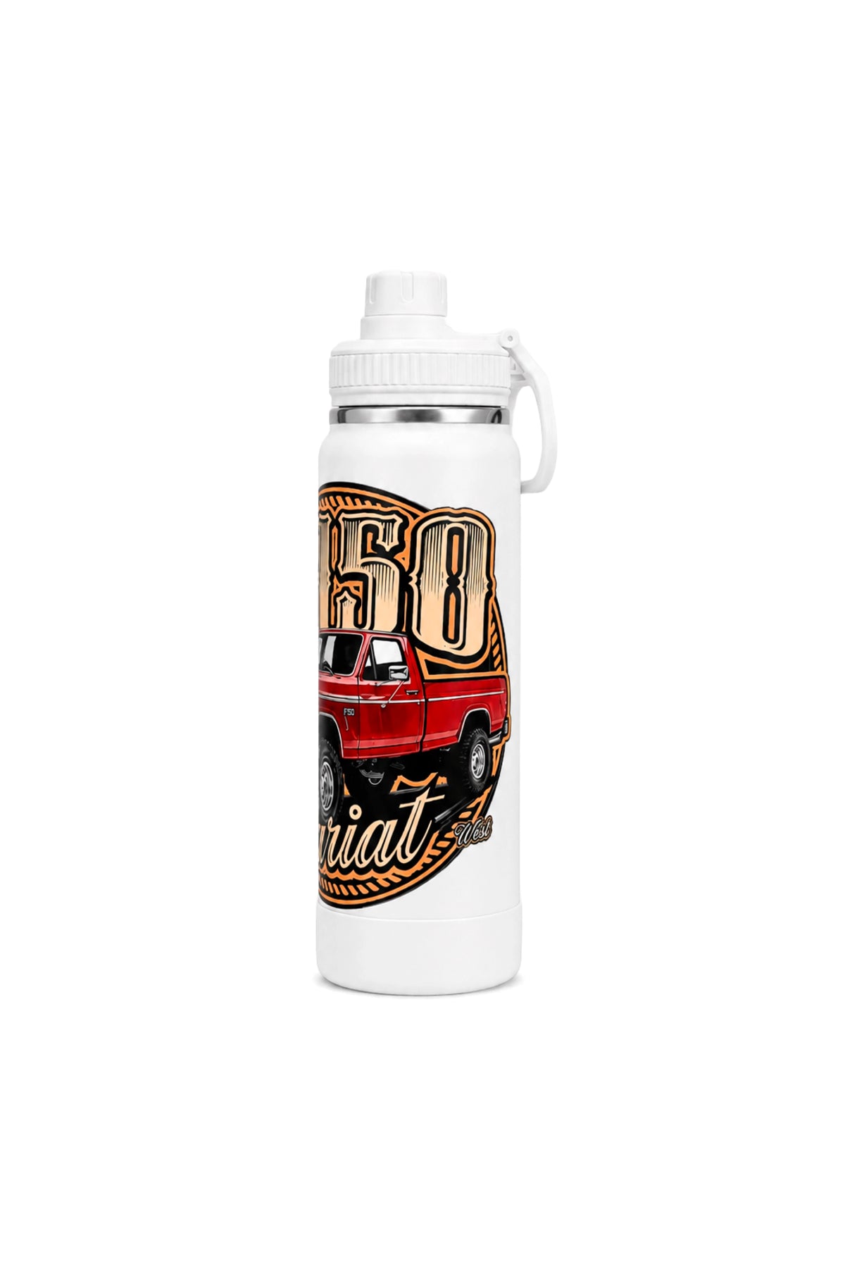 Garrafa Térmica T-Rex Lift F150 Lariat Branca 800ML